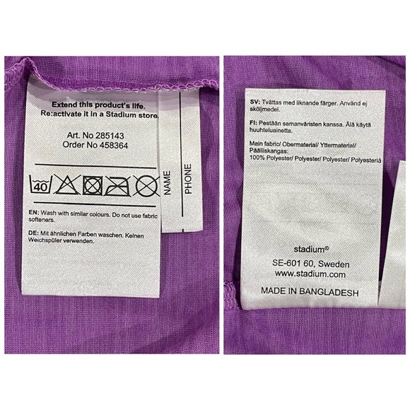 SOC Stadium Sportswear Girls Purple Sleeveless Shirt XL - Picture 9 of 12